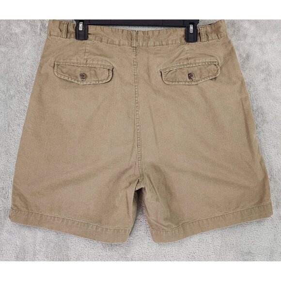 Claybrooke Outdoor Shorts Mens 36 Brown Pleated Chino Vintage Casual Preppy Dad - Picture 2 of 10